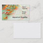 Aquarium-oder Wasser-Garten mit Goldfisch Visitenkarte (Vorne/Hinten)