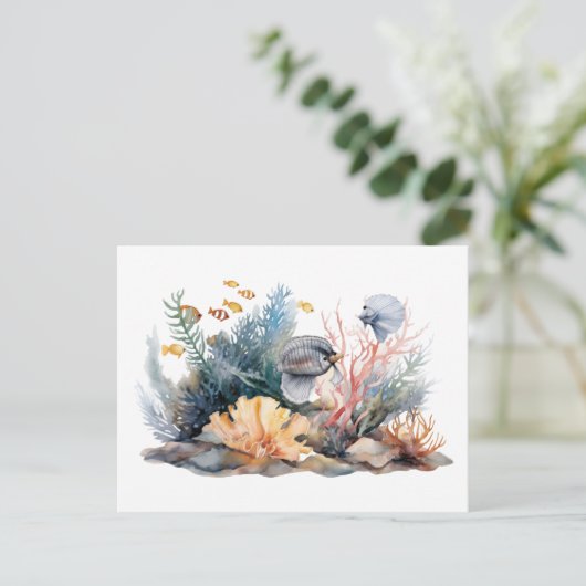 Aquarium Postkarte (Stehend Vorderseite)