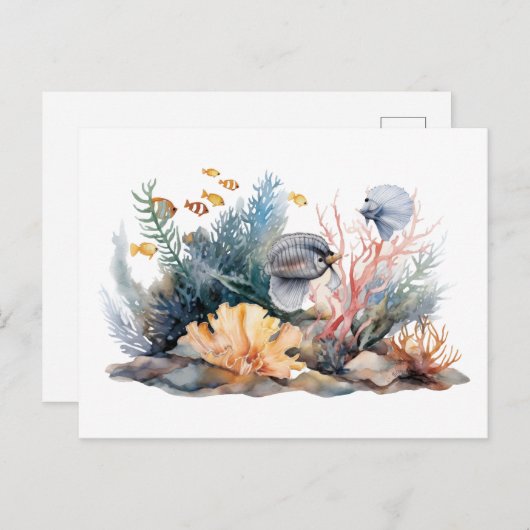 Aquarium Postkarte (Vorne/Hinten)