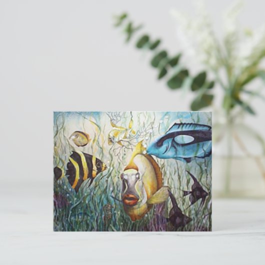 Aquarium Postkarte (Stehend Vorderseite)