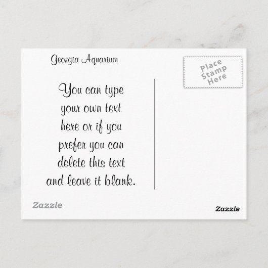 Aquarium Postkarte (Rückseite)