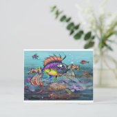Aquarium Postkarte (Stehend Vorderseite)