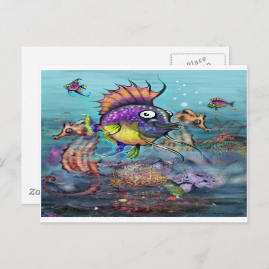 Aquarium Postkarte (Vorne/Hinten)