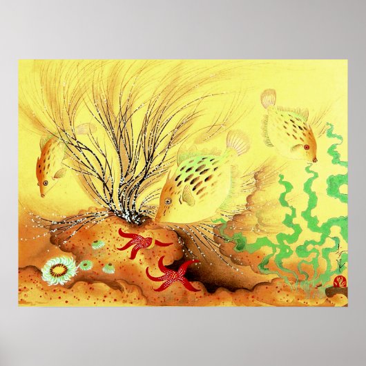 Aquarium Puffer Fisch Ono Bakufu 1941 Poster (Vorne)