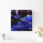 Aquarium Quadratische Wanduhr (Zuhause)