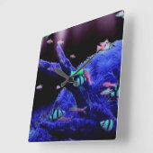 Aquarium Quadratische Wanduhr (Winkel)