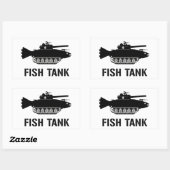 Aquarium Rechteckiger Aufkleber (Blatt)