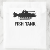 Aquarium Rechteckiger Aufkleber (Tasche)