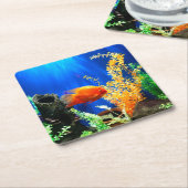 Aquarium Rechteckiger Pappuntersetzer (angewinkelt)