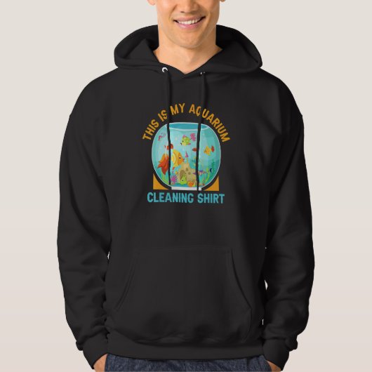 Aquarium Reinigung Fischfang Spaß Aquarist Hoodie (Vorderseite)