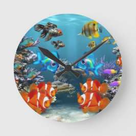 Aquarium Sea Runde Wanduhr