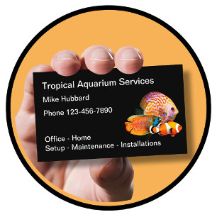 Aquarium Services Beruflich Visitenkarte