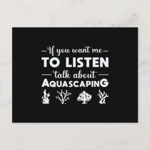 Aquarium Talk über Aquascaping Funny Aquarist Postkarte