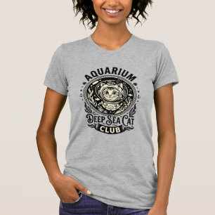 Aquarium Tiefsee-Katze Lustige Katze Grafik - Aqua T-Shirt