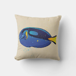 Aquarium Tropical Blue Tang Fish Print Kissen
