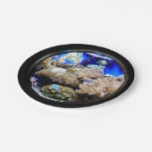 Aquarium Tropische Fischkorallen Salzwasserblau sc Pappteller (Schrägansicht)