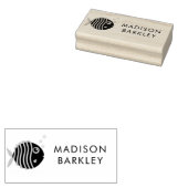 Aquarium tropische Niedliche Kid's Name Gummistempel (Stempel)