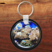 Aquarium Tropischer Fisch und Korallen Schlüsselanhänger (Vorderseite)