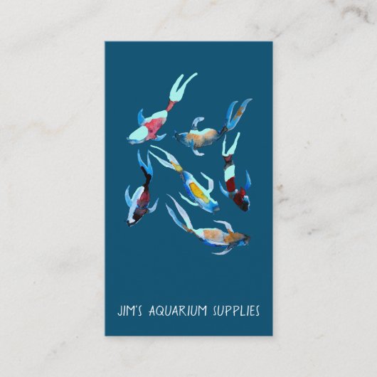 Aquarium und Heimtierfischbestände Visitenkarte (Vorderseite)