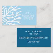 Aquarium und Heimtierfischbestände Visitenkarte (Vorne/Hinten)