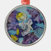 Aquarium-Verzierung Silbernes Ornament (Vorne)