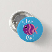 Aquarium zum Geburtstag von Kindern im Fischmeer Button (Vorne & Hinten)