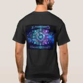 Aquarius 2026 Circuit Mandala Zodiac Emblem | Desi T-Shirt (Rückseite)