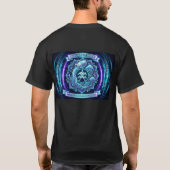 Aquarius 2026 Zodiac Electric Mandala – Innovation T-Shirt (Rückseite)