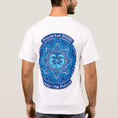 Aquarius 2026 Zodiac Mandala | Futuristic Astrolog T-Shirt (Rückseite)