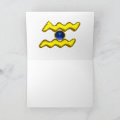 AQUARIUS 3 Zodiac Birthday Karte (Innenseite)