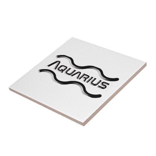 AQUARIUS, abstrakte Gestaltung des Zodiakzeichens, Fliese (Seite)