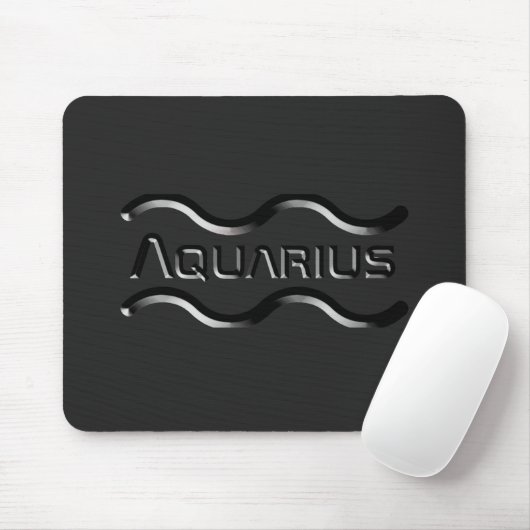 AQUARIUS, abstrakte Gestaltung des Zodiakzeichens, Mousepad (Mit Mouse)