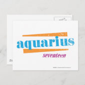 Aquarius Aqua Postkarte (Vorne/Hinten)