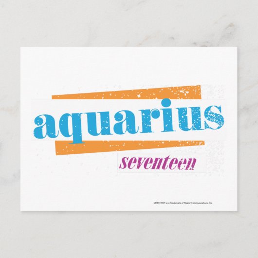 Aquarius Aqua Postkarte (Vorderseite)