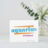 Aquarius Aqua Postkarte (Stehend Vorderseite)
