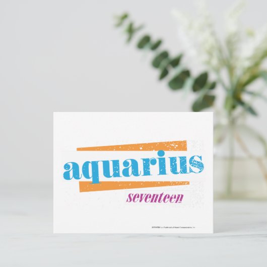 Aquarius Aqua Postkarte (Stehend Vorderseite)