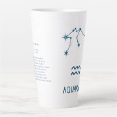 Aquarius Aquarius Astrologie Zodiac | Monogramm Co Milchtasse (Vorderseite)