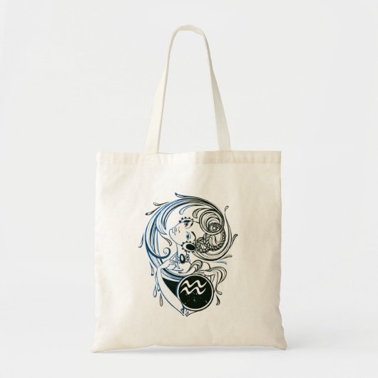 Aquarius Art Deco Lady Tragetasche (Vorne)