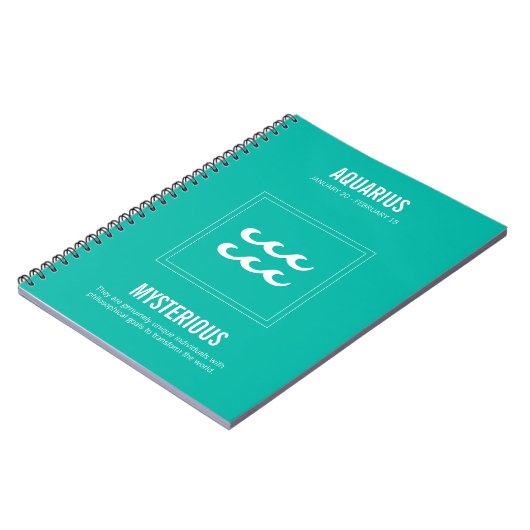Aquarius Astrologie Notizblock (Linke Seite)