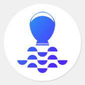 Aquarius Astrologie-Zeichen Runder Aufkleber (Vorderseite)