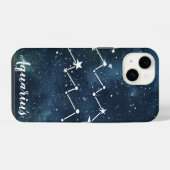 Aquarius | Astrologisches Sternzeichen Sternbild iPhone Hülle (Rückseite (Horizontal))