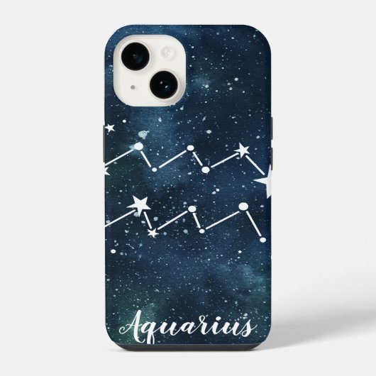 Aquarius | Astrologisches Sternzeichen Sternbild iPhone Hülle (Rückseite)