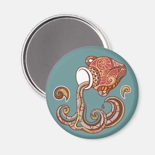 Aquarius Astrologisches Zeichen Magnet (Vorderseite/Rückseite)