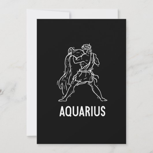 Aquarius Astrology Birthday Gift Zodiac Signs Einladung (Vorderseite)