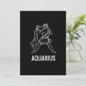 Aquarius Astrology Birthday Gift Zodiac Signs Einladung (Stehend Vorderseite)