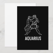 Aquarius Astrology Birthday Gift Zodiac Signs Einladung (Vorne/Hinten)