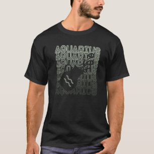 Aquarius Astrology Retro 70er Zodiac Signs Horosco T-Shirt