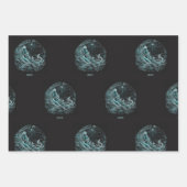 Aquarius Astrology Star Design Wrapping Paper Geschenkpapier Set (Vorderseite)