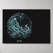 Aquarius Astrology Star Designed Poster (Vorne)