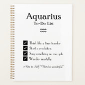 Aquarius - Aufgabenliste Planer (Vorderseite)